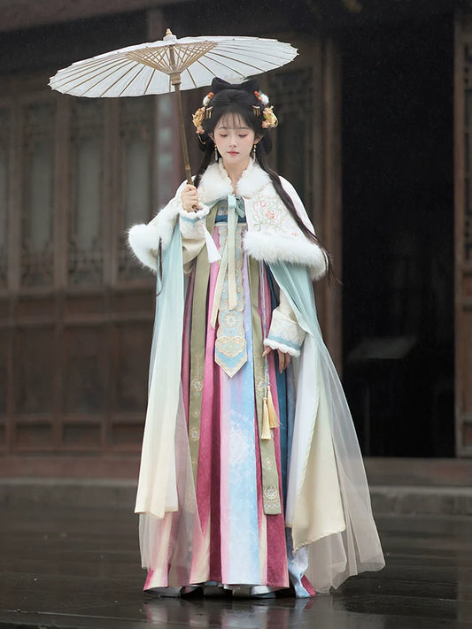 First Snow 初雪 - Tang Dynasty Style Qixiong Ruqun for Spring and Winter