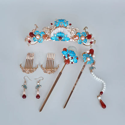 Hanfu Hair Accessories Set: Qinghe