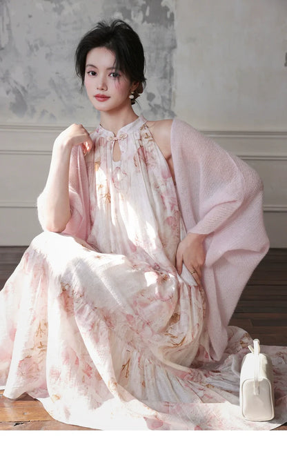 Modern Cheongsam: Peaches and Plums