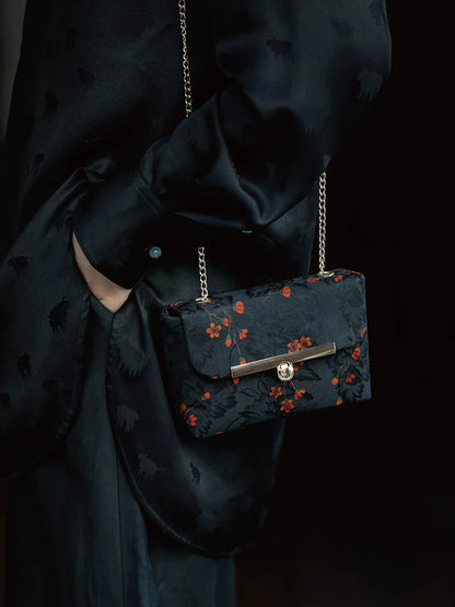 Red Daisies Crossbody Shoulder Retro Mini Bag for Women