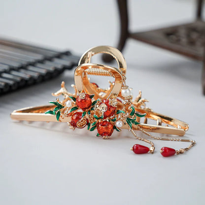 Hair Claw: Garnet Pomegranate