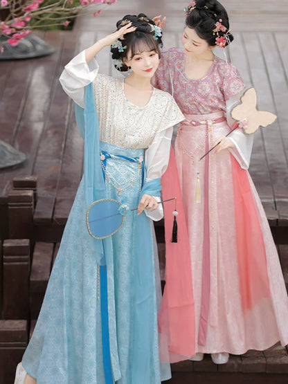 Mirror Flower Ballad 镜花谣 - Tang Dynasty Style Round Collar Qiyao Ruqun