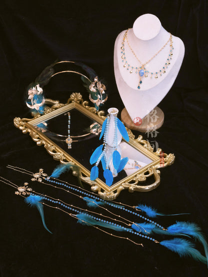 Hanfu Hair Accessories Set: Peacock Queen