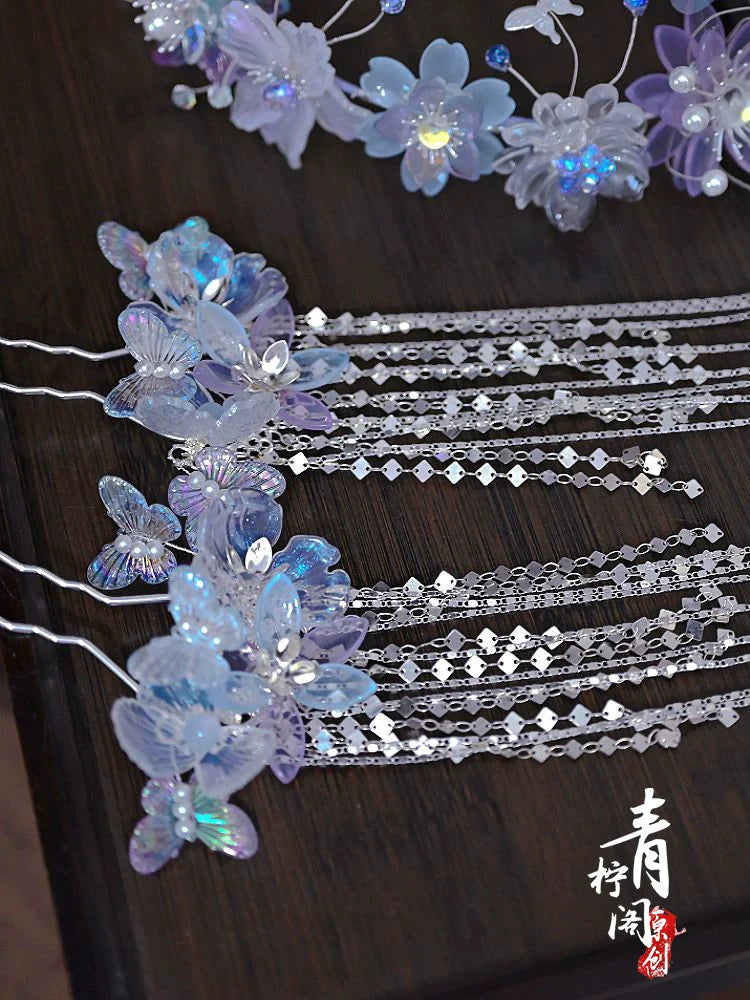 Hair Pins: Glazed Flowers