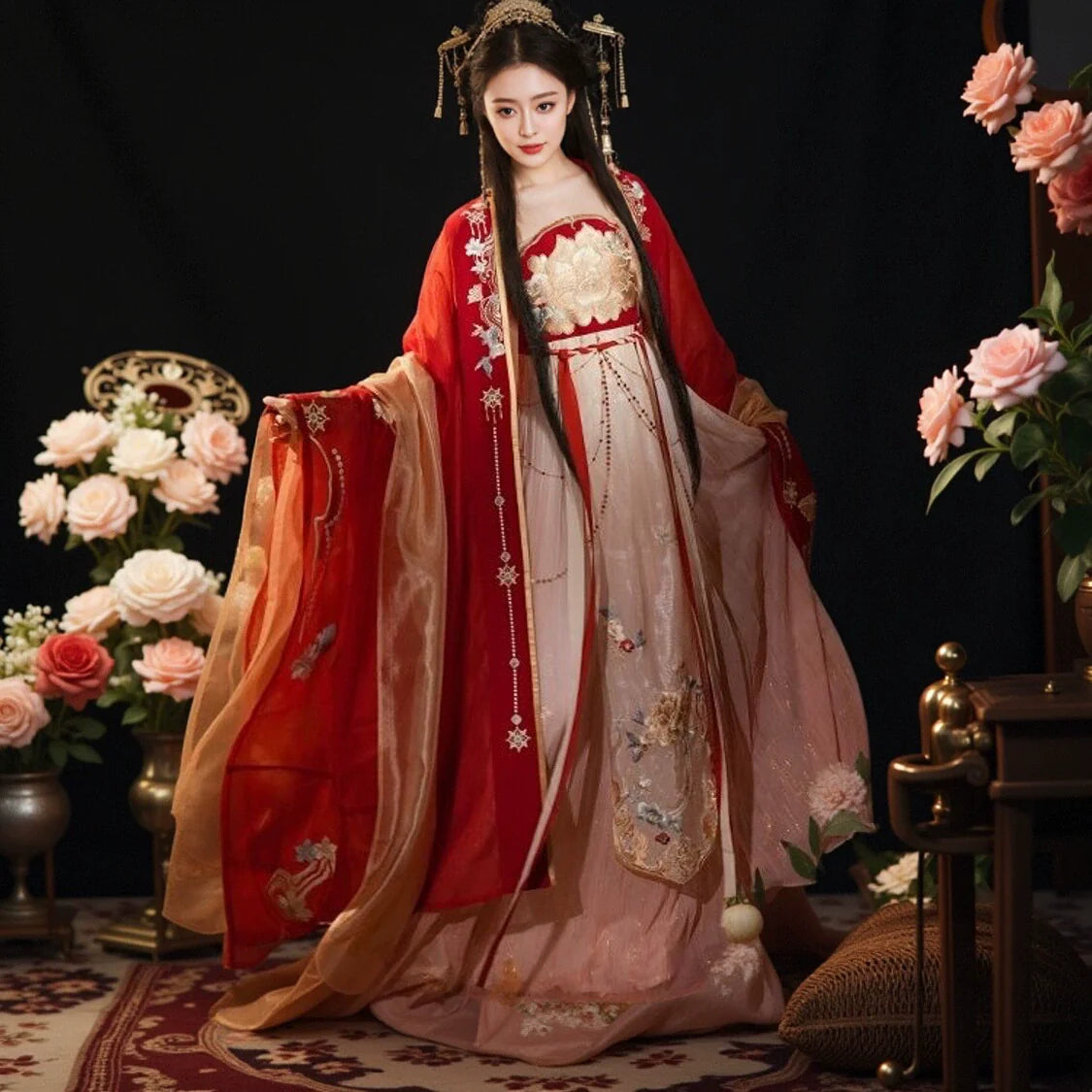 Luochuan 洛川 - The Tang Dynasty Wedding, Bridal Gown (Preorder)