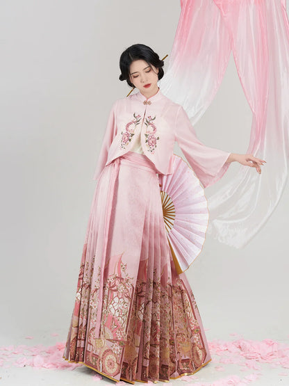 Ming Dynasty JX3 Inspired Modern Hanfu, Burning Peach 桃灼 (Preorder)