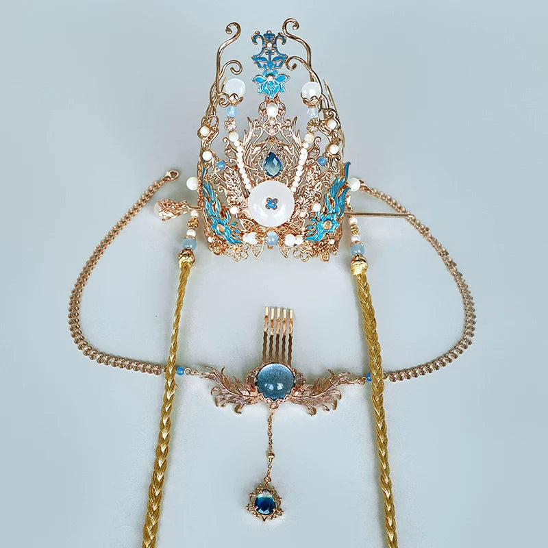 Hanfu Hair Accessories Set: Feather Fairy