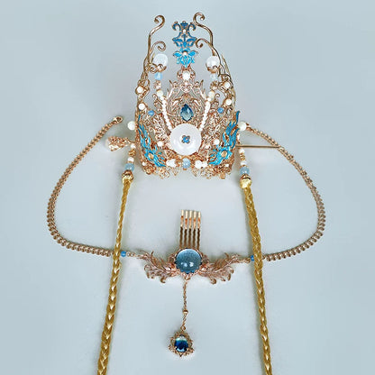 Hanfu Hair Accessories Set: Feather Fairy