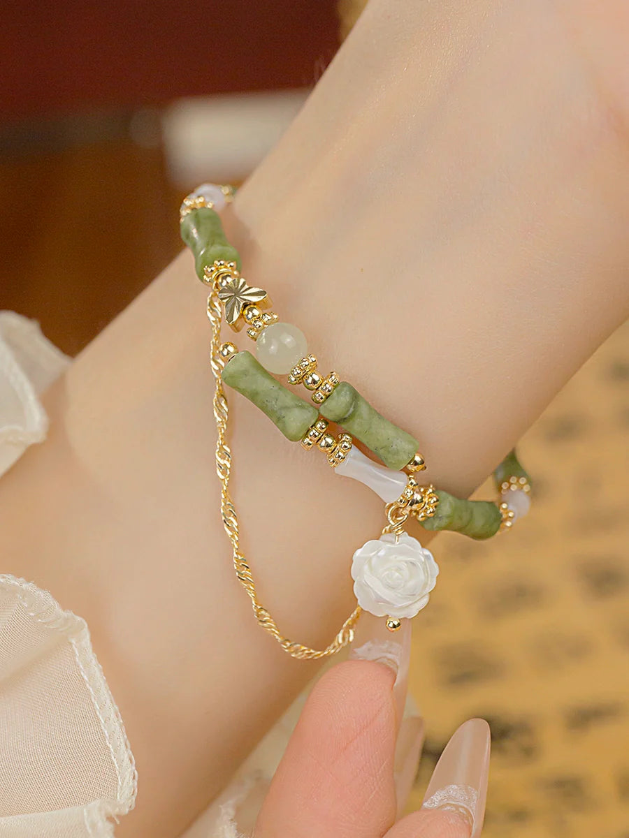 Bamboo Knots and Jade Bracelet
