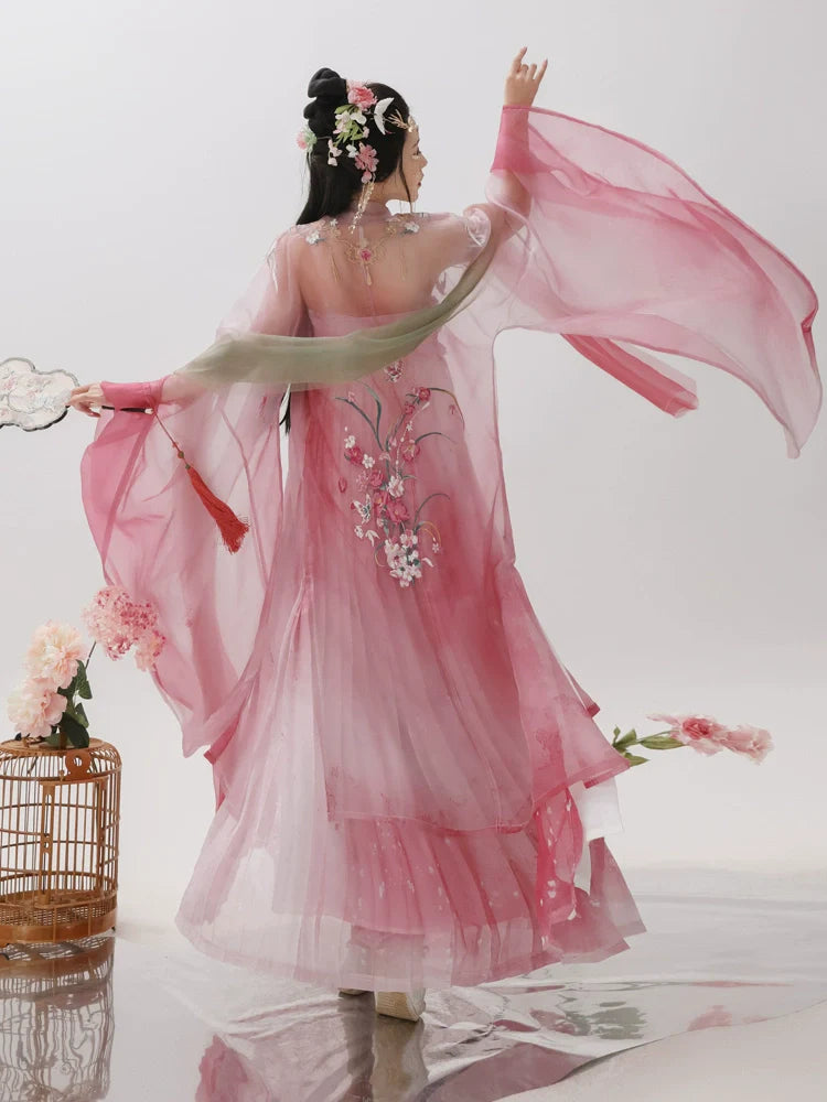 Rose - Tang Dynasty Style Hanfu Dress Heziqun