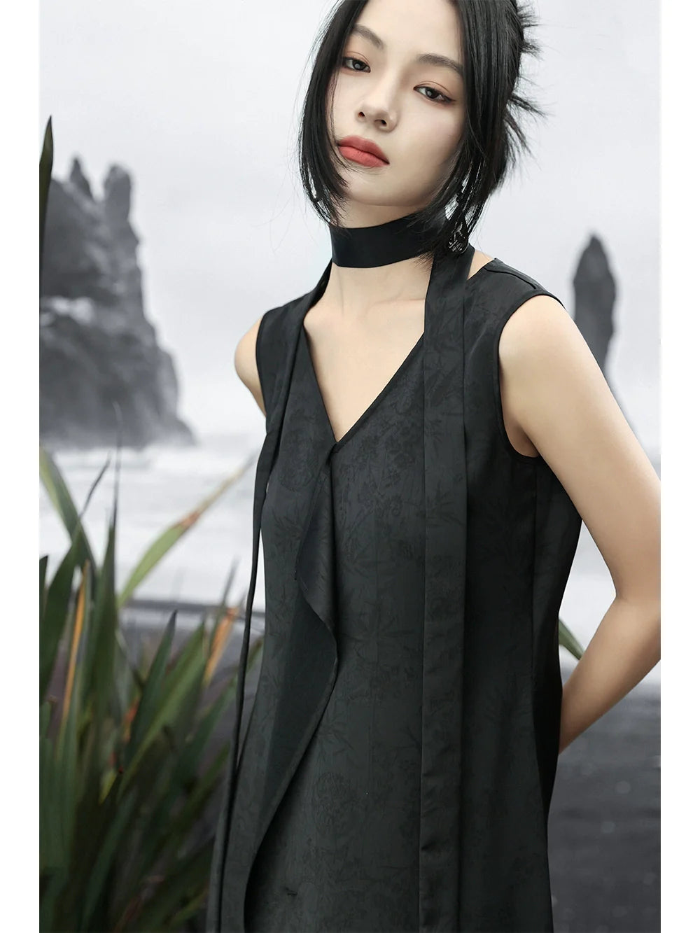 New Chinese Style Satin Dress: Twilight