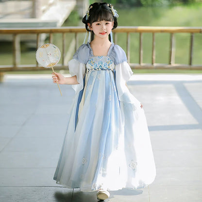 Sky - Tang Dynasty Hanfu Dress for Girls