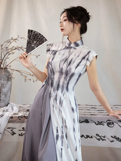 Modern Hanfu x Cheongsam: Misty Clouds 云烟 (Preorder)