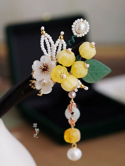 Ebony Hair Stick: Ripe Pumpkin
