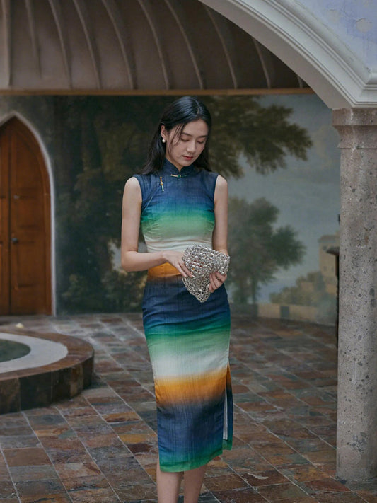 Dali 大理 - Spring and Summer Short Sleeve Hong Kong-Style Ramie Cheongsam (Preorder)