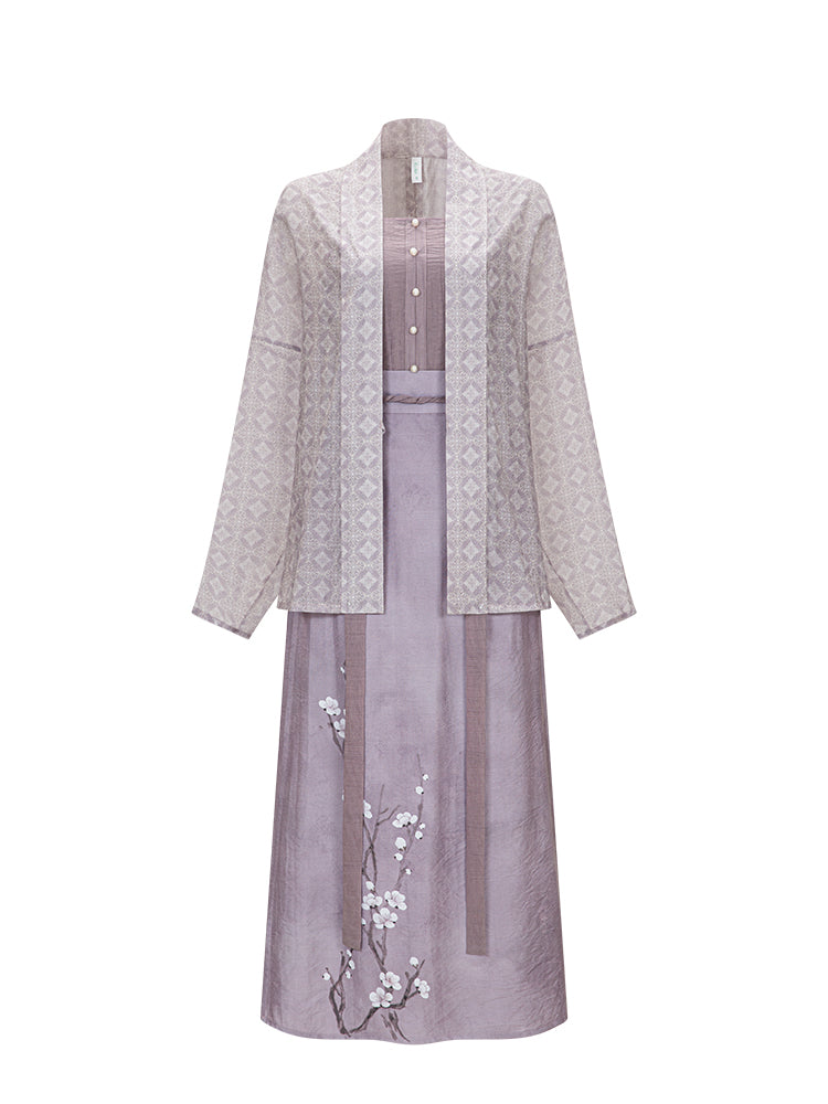Yanluo 紫烟罗 - Song Dynasty New Chinese Style Outfit (Preorder)