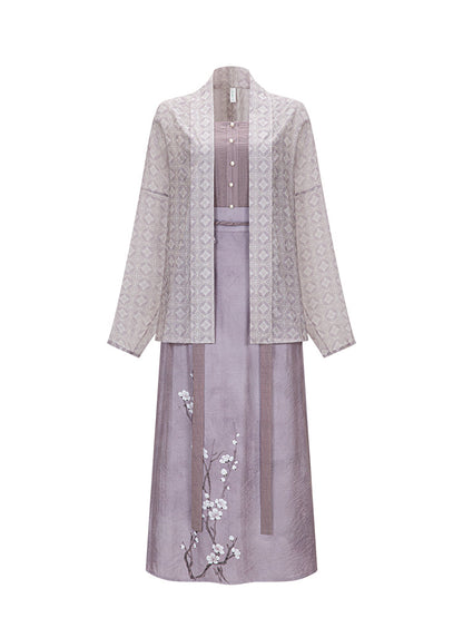 Yanluo 紫烟罗 - Song Dynasty New Chinese Style Outfit (Preorder)