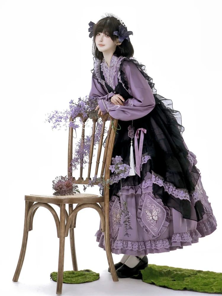 Qi Lolita Dress, Orchid Garden 蝴蝶兰园