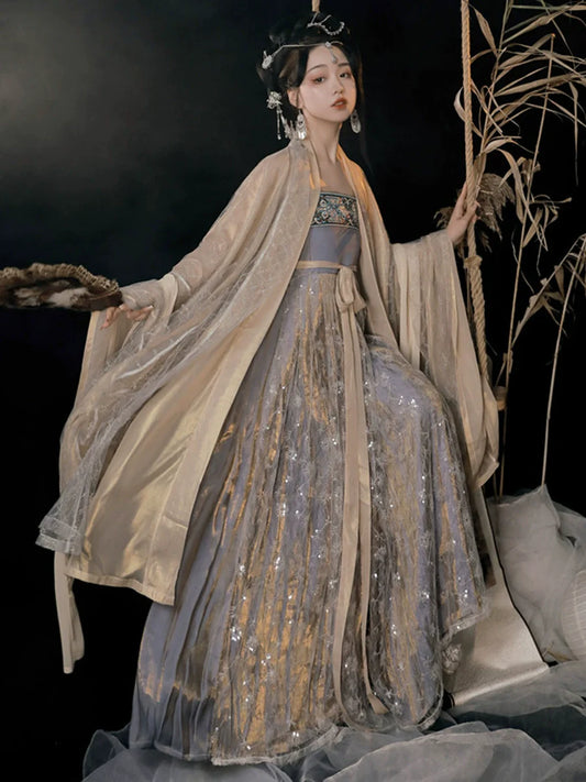 Cold Tangerine  寒橘柚 - Tang Dynasty Style Hanfu Dress Heziqun