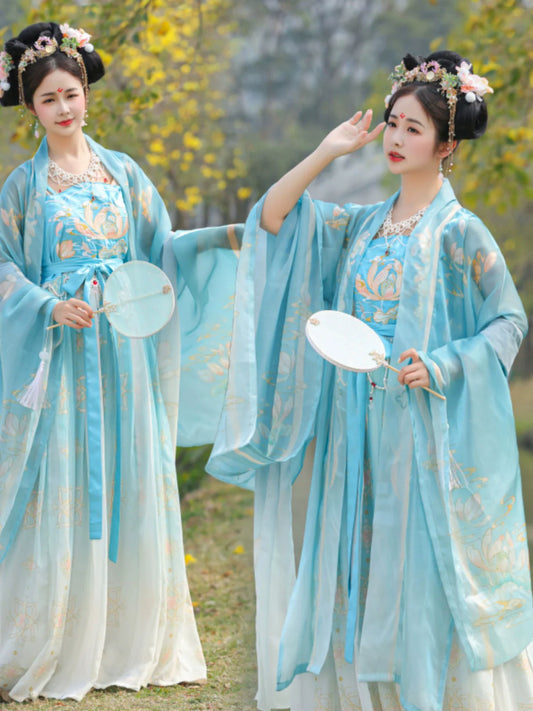 Garden Fairy - Tang Dynasty Hanfu Matching Set