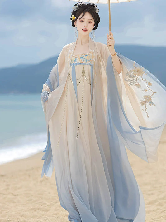 Slow Spring 不春 - Tang Dynasty Style Hanfu Dress Heziqun