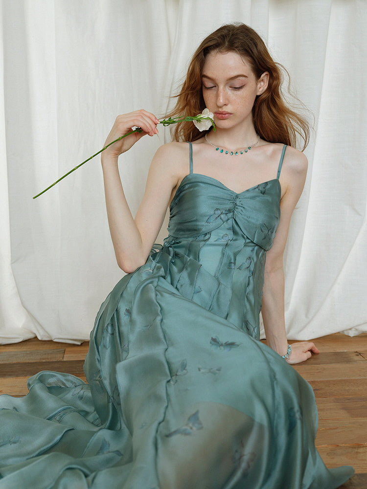 Butterfly Whisper Aqua Dress