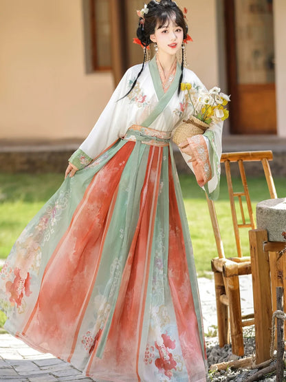 Spring Flowers - Wei Jin Style Qiyao Ruqun