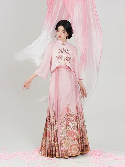 Ming Dynasty JX3 Inspired Modern Hanfu, Burning Peach 桃灼 (Preorder)