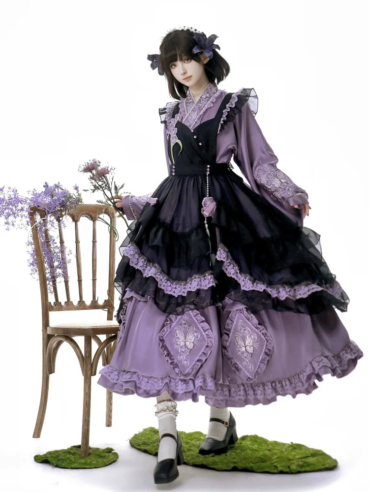 Qi Lolita Dress, Orchid Garden 蝴蝶兰园