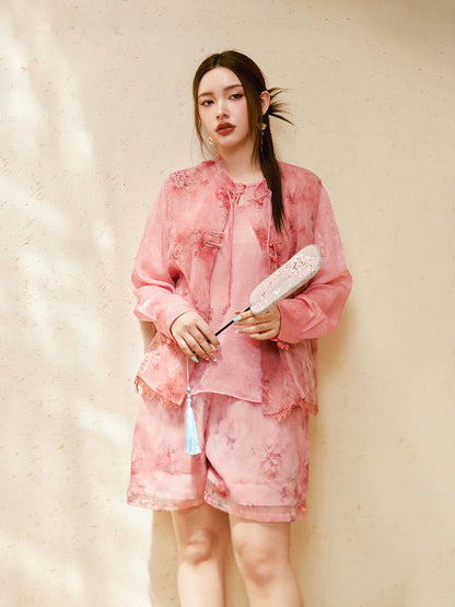 Begonia 粉棠 - New Chinese Style Matching Set