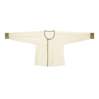 Camel Bells 驼铃 - Tang Dynasty Style Crew Neck Shirt Pleated Bloomers (Preorder)