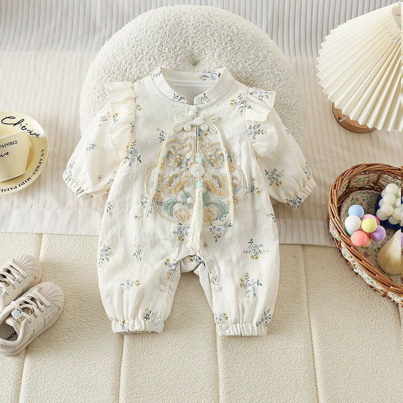 Flowerets - Cheongsam Style Baby Onesies for Girls