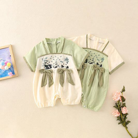 Panda Party - Chinese Hanfu Style Baby Onesies for Girls