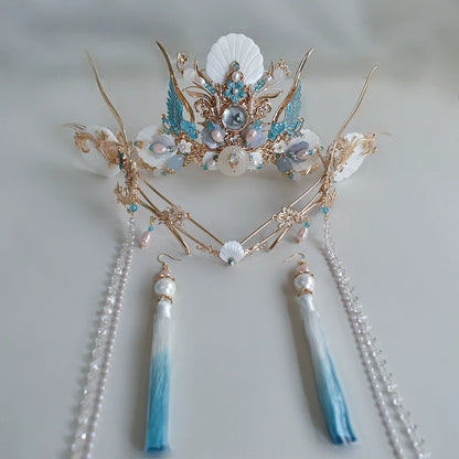 Hanfu Hair Accessories Set: Tidal Sea Spirit