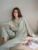 Pastel Floral Cotton Pajama Set
