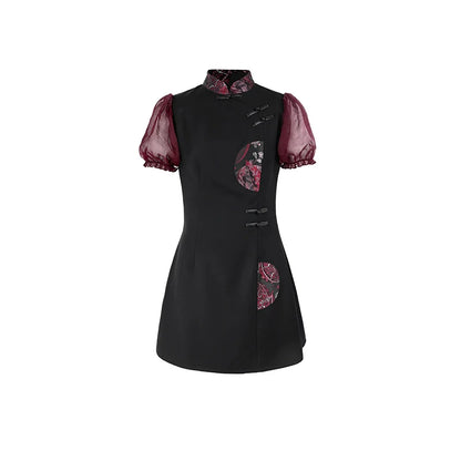 New Chinese Style Puff Dress: Orient