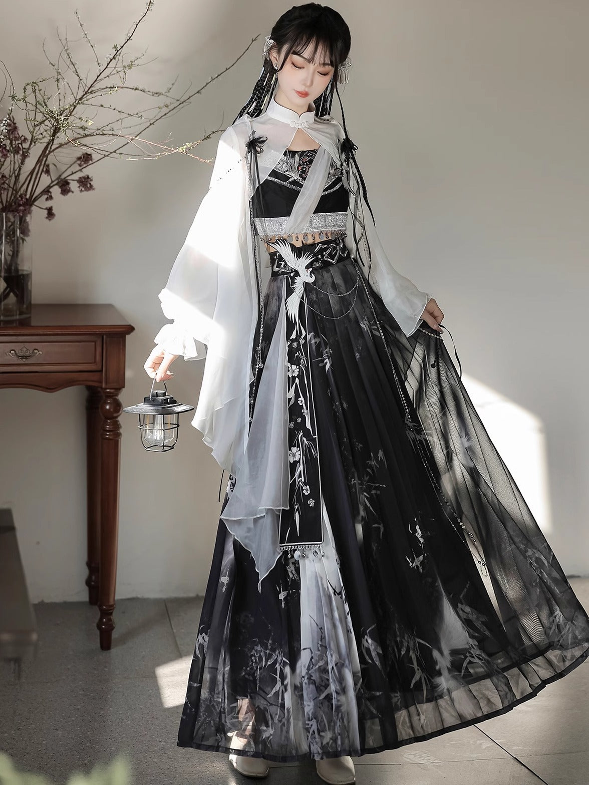 Crane Feather 鹤羽 - Dunhuang Inspired New Chinese Style Outfit