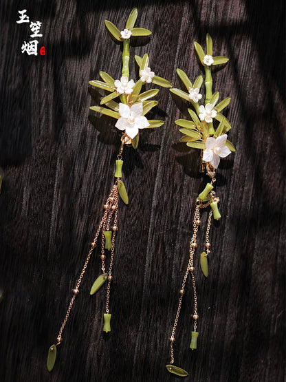 Hair Clips: Bamboo Rain