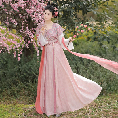 Mirror Flower Ballad 镜花谣 - Tang Dynasty Style Round Collar Qiyao Ruqun