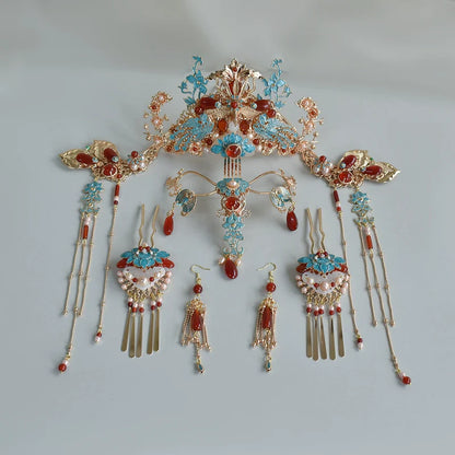 Chinese Wedding Hair Accessories: Colors and Phoenixes