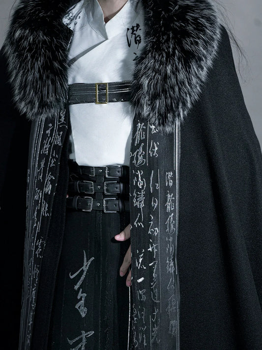 Calligraphy Woolen Weaving Cloak