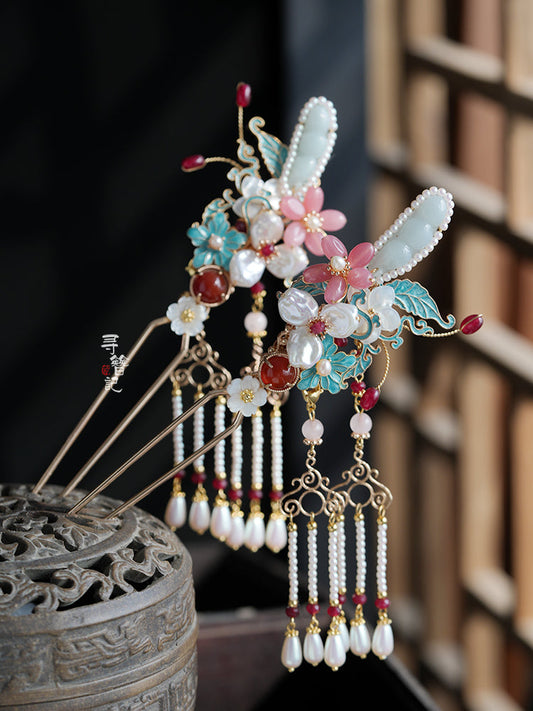 Hanfu Hair Accessories Set: Mountain Pavilions