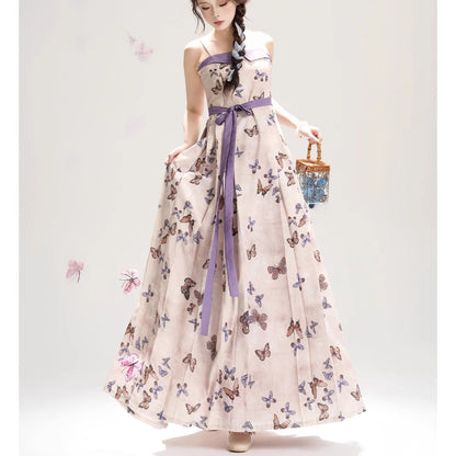 Asks Butterfly 问蝶 - Song Dynasty Modern Hanfu Dress for Spring and Summer (Preorder)