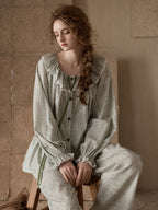 Vintage Ruffle Collar Pajamas