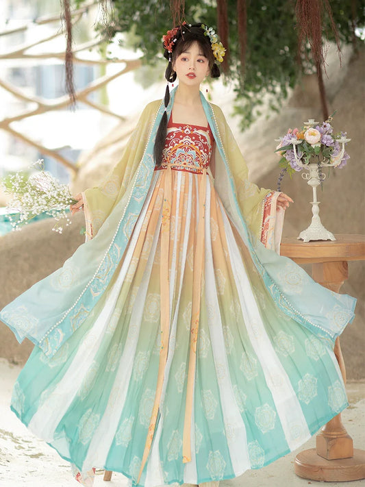 Yushu 玉树 - Tang Dynasty Style Hanfu Dress Heziqun