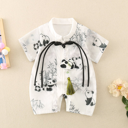 Climbing Panda - Chinese Style Baby Onesies