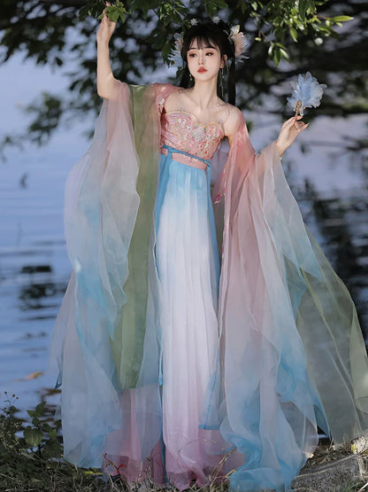 Spring Flowers 春花 - Tang Dynasty Style Hanfu Dress Heziqun