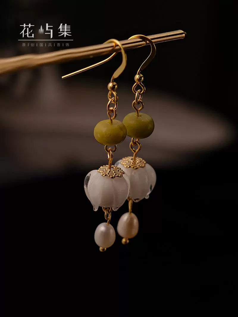 Lily Valley Chinese Style Earrings
