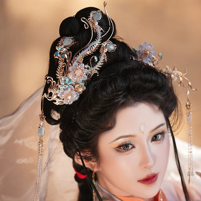 Hanfu Hair Accessories Set: Fengshuang Yin