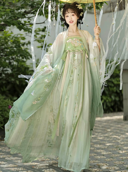 Chunzhu 春竹 - Tang Dynasty Style Hanfu Dress Heziqun